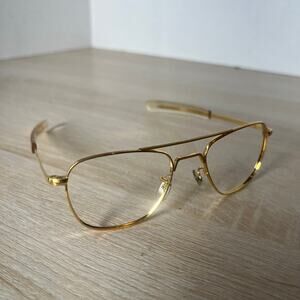 Randolph Engineering 5 1/2 Sunglasses Aviator Gold FRAMES ONLY AF-52-20